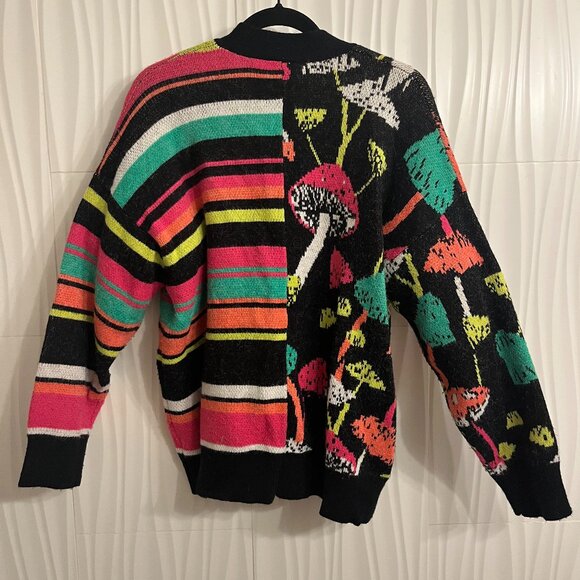 Farm Rio Mixed Mushrooms Cardigan Sz S - Picture 3 of 4